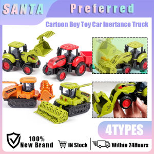 1Pcs Simulation Harvester Tractor Toy for Kids Farmer Car Inertial Engineering Vehicle