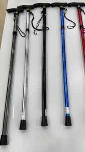 HH ไม้เท้าเดินป่า ไม้เท้าช่วยพยุง ปรับระดับได้ แบบพับยืดหดได้ อลูมิเนียมโลหะ ใช้ได้ทั้งผู้สูงอายุและคนเดินป่า