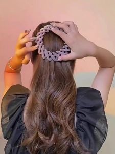 Anti-Sagging High Ponytail Holder Lazy Girl Bun Maker Birds Nest Hair Tie 2024 New Style Fixed Hair Clip Headwear