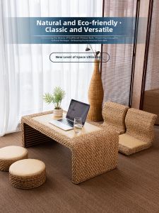 LIYUDAO | Rattan Weaving Low Tatami Tea Table