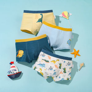 Antarctic People Pure Cotton Childrens Underwear Boys Boxer Shorts Breathable Moisture Wicking Antibacterial Comfortable Briefs