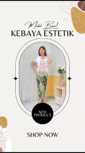 Atasan Kebaya Encim Modern Senada Bordir Lengan Pendek Model Tulip