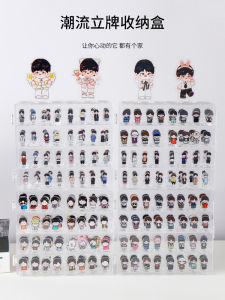 Collectible Figure Storage Box Fan Art Stand Display Organizer Mini Poster Holder Bedroom Study Kids Plastic Standee Box