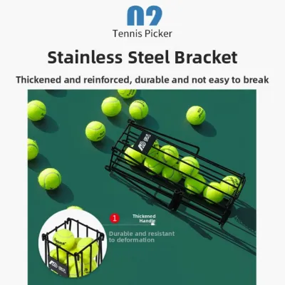 Portable Quick Pick-up Tennis Ball Collector Car Portable Press Type Tennis Ball Picker Basket Fast Ball Basket for Men