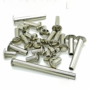 Nickel Plated Flat Head Semi Hollow Rivet 6mm 8mm Hollow Nail Flange Rivet Pin Connector Tenon Rivet Durable Hardware Tool