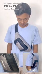 Tas Selempang Pria Waistbag Bahan Denim Distro SLingbag Bahu Bisa Untuk Tas Pinggang - PG 8873