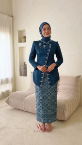 Set Kebaya Ayu Janggan WB Wisuda Modern Tunik Lamaran Tunangan Batik Baju Kondangan Full Payet