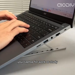 AIODIY Folding storage aluminum alloy notebook bracket portable desktop height increase computer heat dissipation bracket