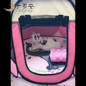 คอกสัตว์เลี้ยง พับได้ ระดับขนาดไม่ต้องประกอบ ที่นอนสูงสุนัขพกพา คอกสูงสุนัขพกพา ที่นอนแมว คอกเล็กๆ คอกหมา กรงสัตว์เลี้ยง กรงแมว เต็นท์สัตว์เลี้ยงพับได้