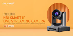 FEELWORLD NDI20X PTZ Camera Simultaneous 3G SDI HDMI NDI IP Live Streaming with 20X Optical Zoom 1080P 60fps PoE for Church Streaming Video Confrence