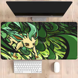 Potdemiel | Gaming Mousepad Eevee Pokemon Larger Mouse Pad Kawaii Speed Keyboard Overlock Anime PC Office Non-slip HD Printing XXL Desk Mat