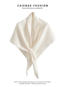 CAIENGE | Spring Autumn Korean Style Knitted Multi-Functional Shawl