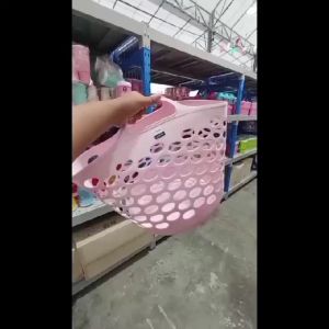 FUJISAN ตะกร้า ตะกร้าผ้า ราคาประหยัด รุ่น BK26 ขนาด 33x40x39cm ตะกร้าผ้า ตะกร้าอเนกประสงค์พับเก็บ ตะกร้าใส่ของ ผลิตในไทย