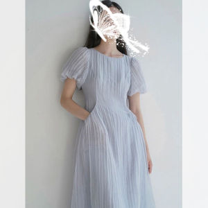 PAIBOLI | Đầm Dài Elegance Thời Trang Pháp Plus Size với Nếp Pleats Độc Đáo