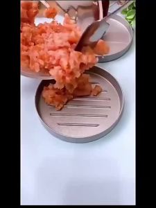 Hamburger Patty Press Aluminum alloy Non-Stick Coated Handle Kitchen Gadget for Pressing and Filling Patty Molds