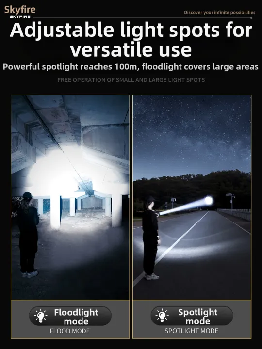 SKY FIRE | Strong Light Rechargeable Outdoor Mini Home Use Magnetic ...