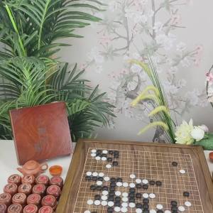 Chinese Chess Set Board Games For Family WeiQi Chess Set Board Game Ebony Dual-Use 围棋