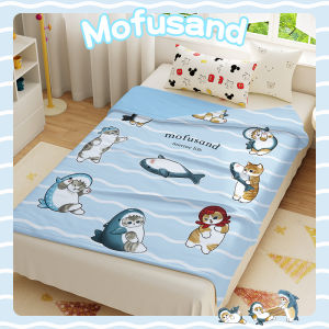 Japanese Cartoon Cute Cat Shark Cat Pure Cotton Cooling Quilt Air Conditioner Blanket Student Dormitory Summer Cool Quilt