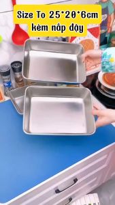 Hộp Lạnh Đựng Thực Phẩm Inox 304 Chống Rỉ Đủ Size.Hộp INOX Có Kèm Nắp Bảo Quản Thực Phẩm An Toàn