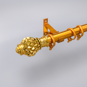 ZHUYUEGE | Thickened Aluminum Curtain Rod Roman Rod Black and White Single and Double Rod