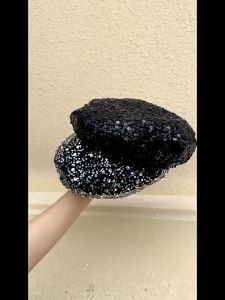 Female Silver Sequin Fashion Beret Topi Baret Korea Remaja Dewasa Painter Hat Big Head Cloud Hat