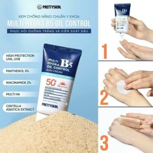 Kem Chống Nắng Phục Hồi Dưỡng Trắng PRETY SKIN Hàn Quốc Hydra B5 Sun Cream 70ml