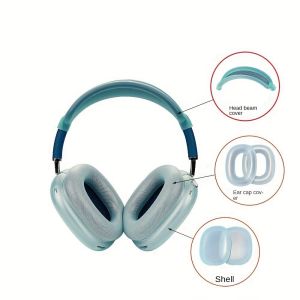 Ốp lưng Clearview Airpods Max-Vỏ silicon siêu pha lê bảo vệ mềm trong suốt-Được thiết kế đặc biệt cho tai nghe Airpods Max với các tùy chọn màu trơn sống động