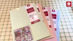 Sổ bìa bồi STICKER Hải Tiến 7840 khổ A5 - 200 trang chống lóa (KT: 150x210mm) - Kèm bộ sticker dán bìa