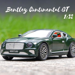 【RUM】1:32 Scale Bentley Continental GT Alloy Car Model Light & Sound Effect Diecast Car Toys for Boys Birthday Gift Kids Toys Car Collection