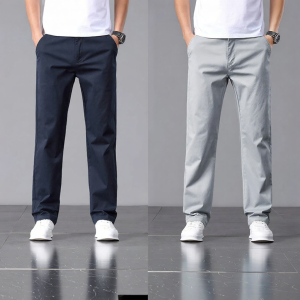 TUCANO | Cotton Kaki Color Loose Straight Casual Pants for Men