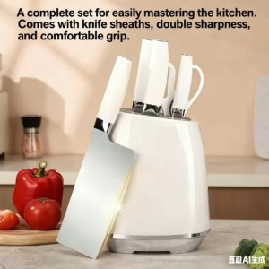 New INS - style kitchen knife set including kitchen cleavers household slicing knives bone - chopping knives and a full set of combinations for cutting vegetables.