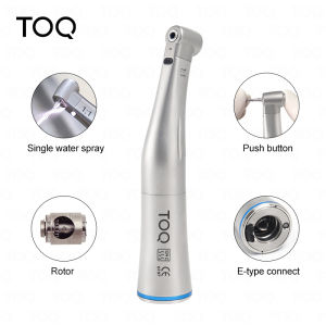 Dental Low Speed Handpiece Contra Angle Blue Ring X25 X25L 1:1 Internal Water Spray Fiber Optical Handle