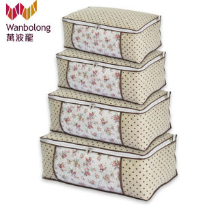 Wulong ถุงจัดระเบียบผ้านอนวูฟเวนหนาพิเศษถุงเก็บผ้าห่มผ้าฝ้ายสำหรับเสื้อผ้าหน้าต่างใสถุงใส่เสื้อผ้าถุงใส่ของ
