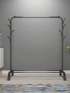 Double Pole Strong Steel Structure Laundry Rack Cloth Clothes Rack Hanging Organizer Hanger Penyangkut Baju Rak Baju晾衣架