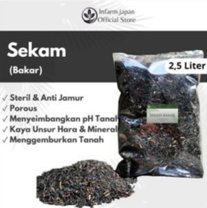 3 Liter Sekam Bakar Arang Sekam Media Tanam Campuran Untuk Media Tanam