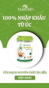 Combo 10 Hộp Yến Mạch Nguyên Chất Ăn Liền Xuân An [ko đường] Hộp 400G