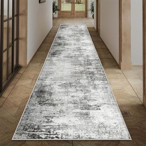 VIKAMA Luxury Gradient Textured Rug Non-slip and Durable Hallway Runner Kitchen and Laundry Room Rug Home Decor