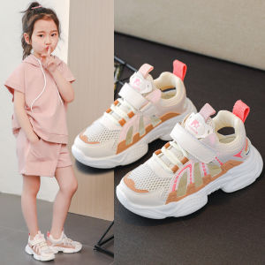 Girls Sports Shoes Summer Breathable Mesh 2025 New Dad Soft Bottom Sandals Childrens Shoes Hole Single Net Shoe PU Sole