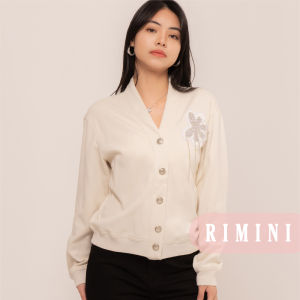 RIMINI - Cardigan Wanita Keren Lengan Panjang Dangling Patch Size S-2XL - Oryza Cardigan CC31491