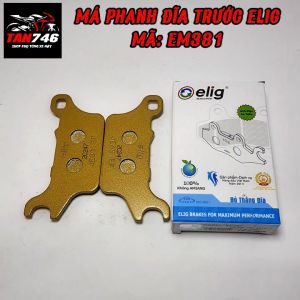 Má phanh ELIG mã EM381 Bố thắng đĩa trước lắp cho Vario 150 đời 2018 trở lên heo dầu có chữ TOKICO