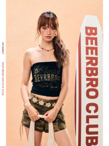 Slimming Crop Top with Hibiscus Print and Glitter