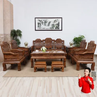 XIANMINGYUAN | ชุดโซฟาห้องนั่งเล่นสไตล์คลาสสิกจีนไม้โรสวูดแท้
