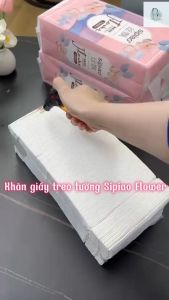 Giấy ăn hoa hồng giấy hoa hồng Sipiao giấy rút 3 lớp bịch giấy treo đa năng dai mịn túi 1000 tờ-Happy Home 4U