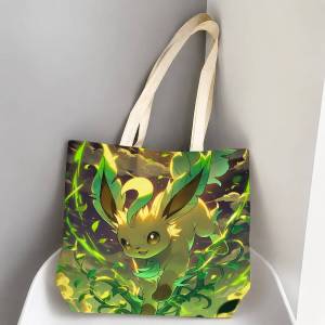 Bandai | Pokemon Sinnoh Region Storage Bags Tote Bag Travel Summer Beach Shoulder Bag Reusable Grocery Shopping Bag Anime Artwork