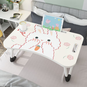Foldable Laptop Desk Simple Modern Style Window Seat Writing Table Student Bedside Desk Cartoon Design for Upper Bed