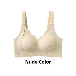 miiow | Wireless Seamless Sports Bra Soft Support Anti-Sagging Comfortable Cat Woman Gathered Underwear For Ladies Prevent Side Breast