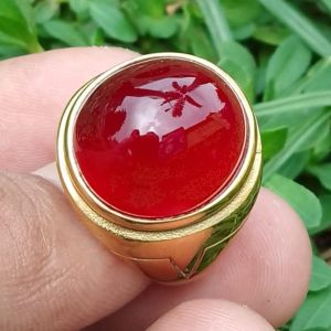 CINCIN BATU AKIK RED BARON TOP QUALITY MEWAH DAN ELEGAN
