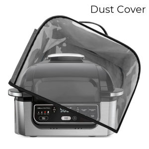 Kitchen Dust Cap With Storage Pockets Household Bread Baking Durable Toaster Cover For Ninja Foodi Grill Air Fryer Hood