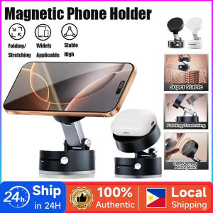 Vacuum Suction Cup Double-sided Magnetic Phone Holder Car Phone Holder Cellphone Holder 360°Rotatable Foldable Car Phone Holder Magnetic Phone Holder For Car