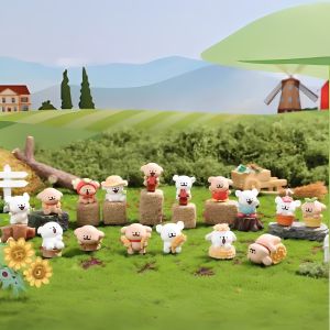 Creative Mini Blind Box Suplay Line Little Dog Happy Farm Series PVC Collectible Home Decoration Gift Idea